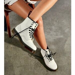 Dr. Martens 1460 White Patent Leather Boots
